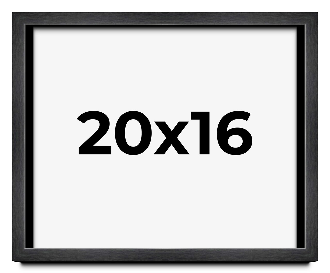 16x20 Shadow Box 1" Depth Picture Frame with UV-Resistant Acrylic & Acid Free Backing, Available in 3 Finishes - Black, Grey, White